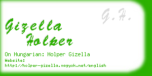 gizella holper business card